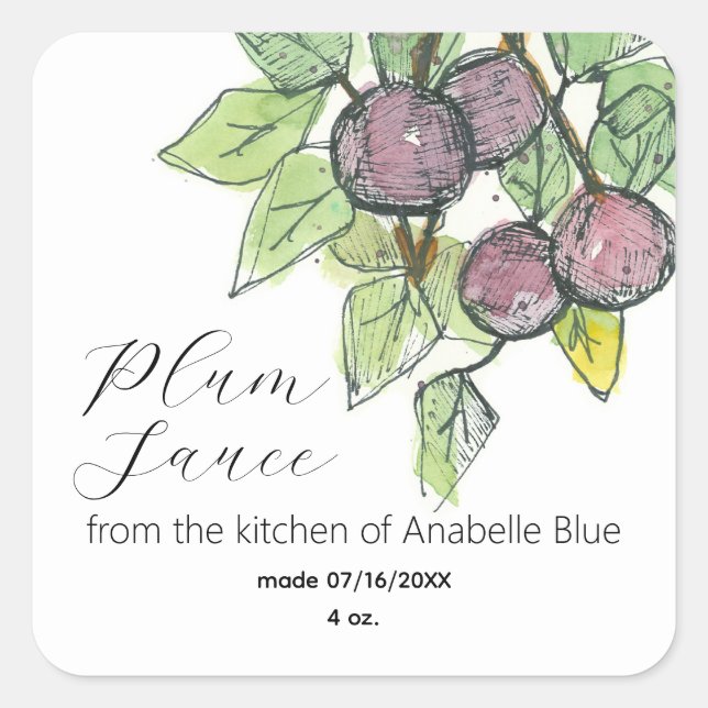 Kitchen Cooking Fruit Canning Jar Label (Front)