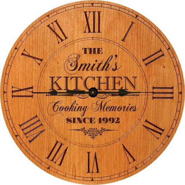 Kitchen Cooking Memories Beautiful Wall Clock (Front)