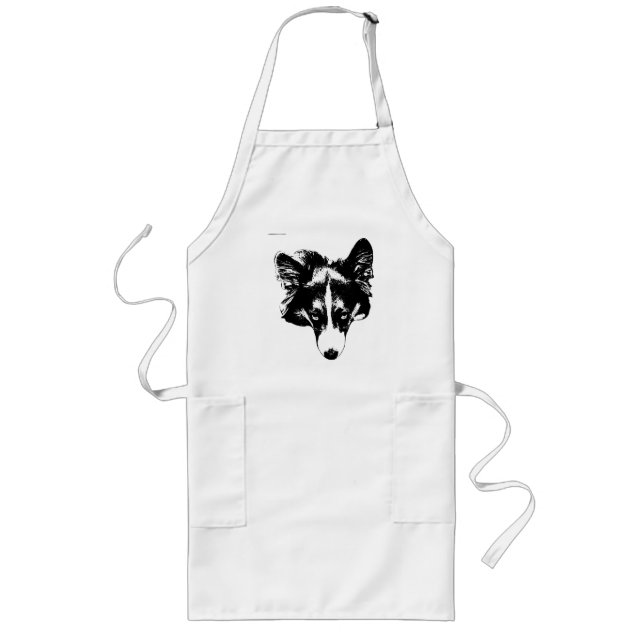 kitchen corgi cheer long apron (Front)