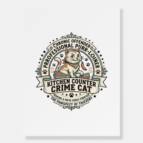 Kitchen Counter Crime Cat Kitchen Counter Crime Ca Foam Board