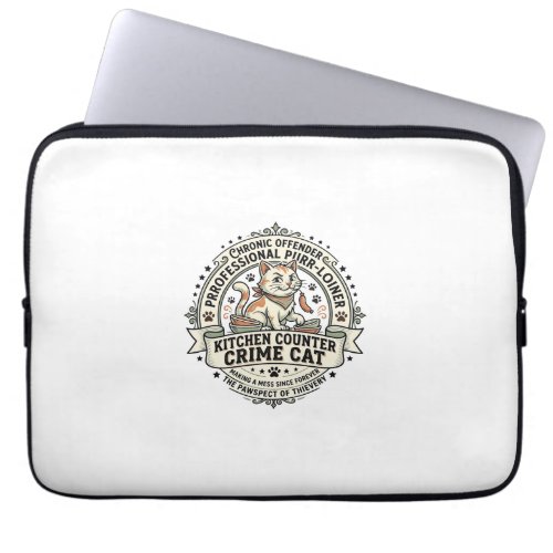 Kitchen Counter Crime Cat Kitchen Counter Crime Ca Laptop Sleeve