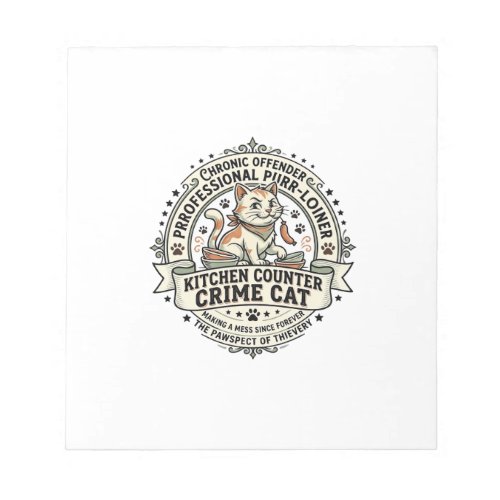 Kitchen Counter Crime Cat Kitchen Counter Crime Ca Notepad