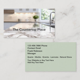 Kitchen Countertop Construction Business Cards