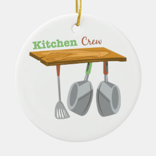 Kitchen Crew Ceramic Ornament
