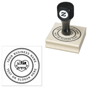 KITCHEN  Custom Business Logo Large  Rubber Stamp