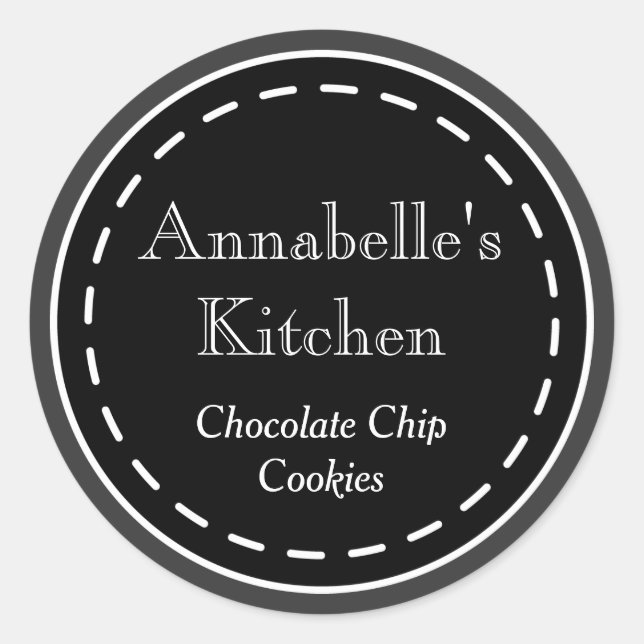 Kitchen Custom Chalkboard Gift Tag Stickers (Front)