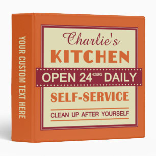 Kitchen – custom name – binders