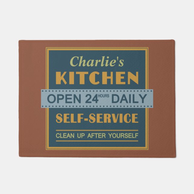 Kitchen – custom name – door mats (Front)