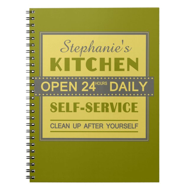 Kitchen – custom name – notebook (Front)