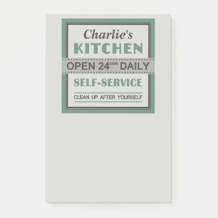 Kitchen – custom name – Post-It notes