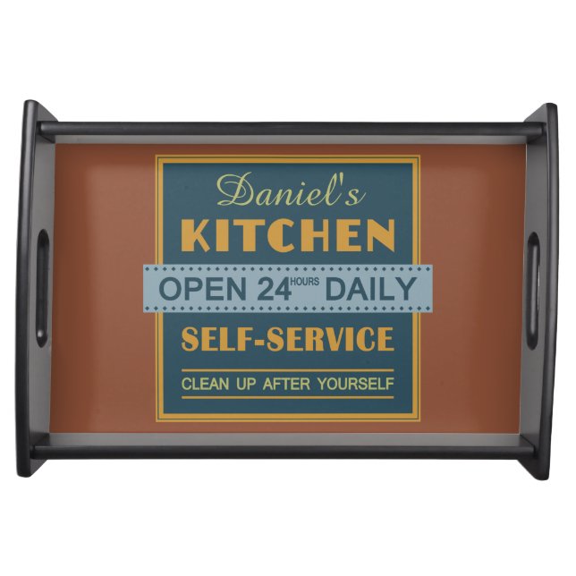 Kitchen – custom name – serving tray (Front)
