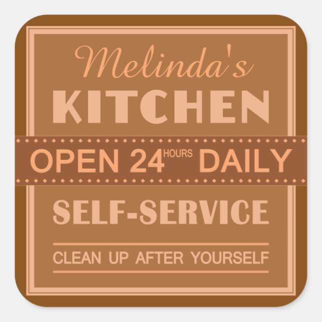 Kitchen – custom name – stickers (Front)