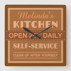 Kitchen – custom name – wall clock