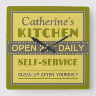 Kitchen – custom name – wall clock