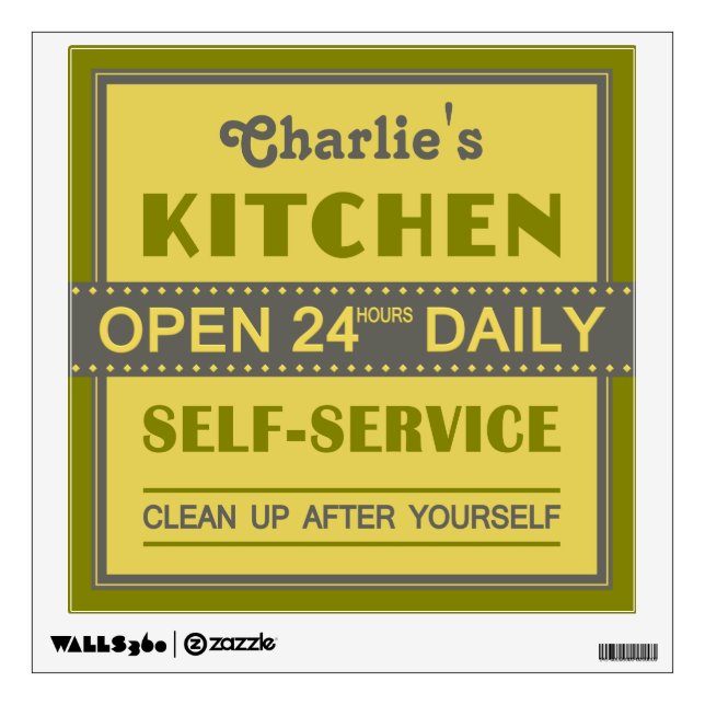 Kitchen – custom name – wall decals (Front)