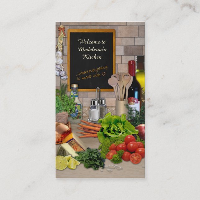 Kitchen (customizable) business card (Front)