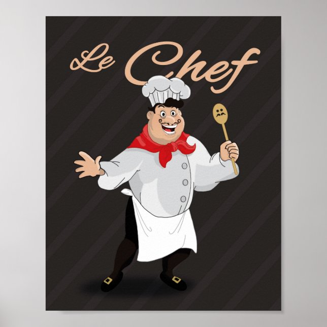 Kitchen Decor  French Chef illustration (Front)