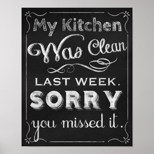 Kitchen decor prints Chalkboard art chalk board