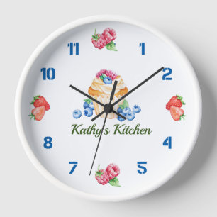 Kitchen Delights Wall Clock, 8" Round Acrylic Clock