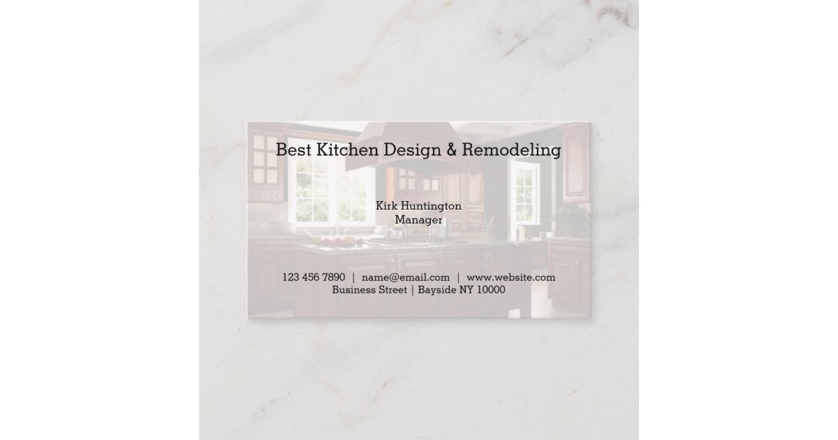 Kitchen Design And Remodeling Business Card | Zazzle