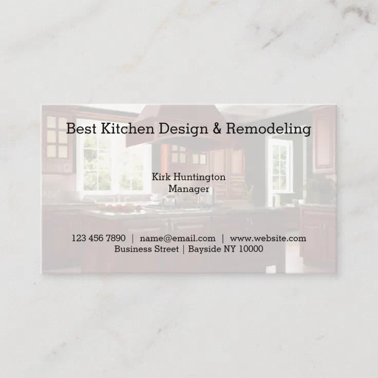 Kitchen Design And Remodeling Business Card | Zazzle