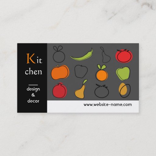 Customizable Kitchen Design Business Card