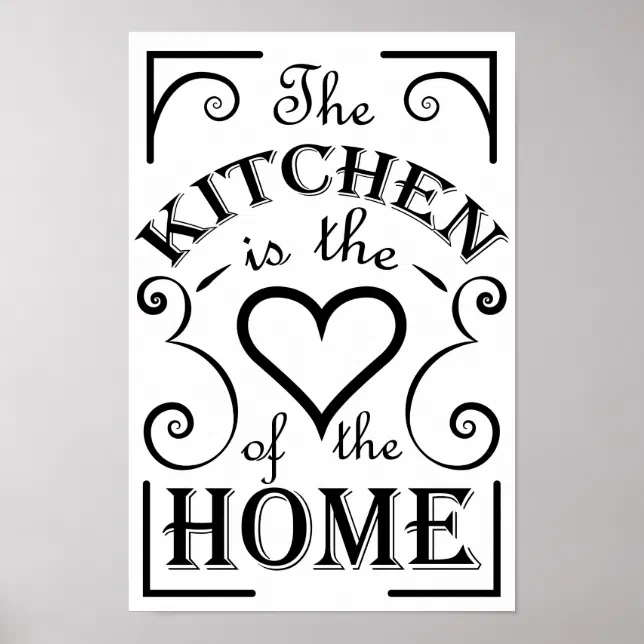 Kitchen design quote poster | Zazzle