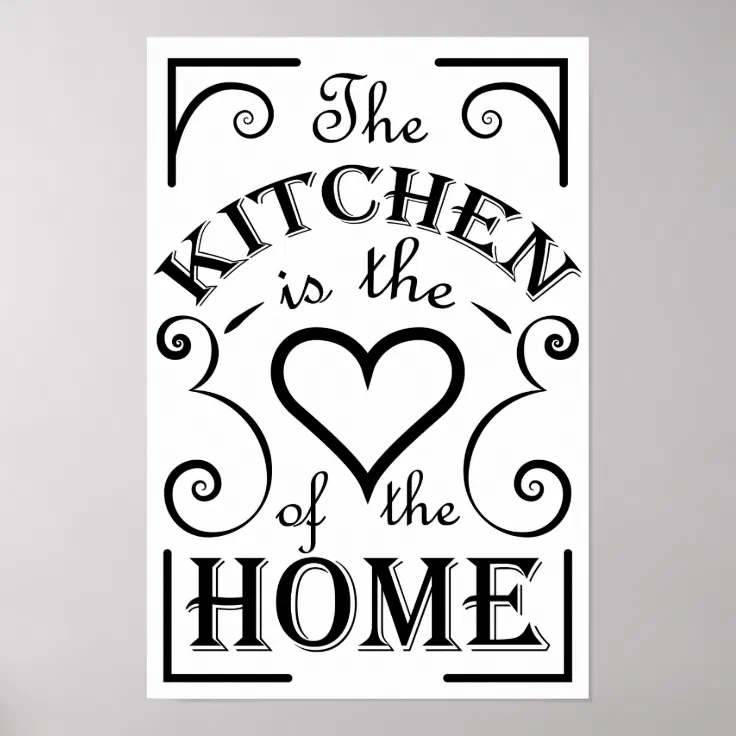 Kitchen design quote poster Zazzle
