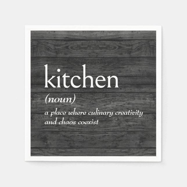 KITCHEN Dictionary Definition Napkins (Front)