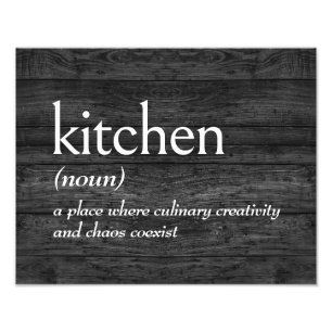 KITCHEN Dictionary Definition Photo Print