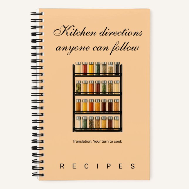 Kitchen Directions Spice Rack Recipe Notebook (Front)