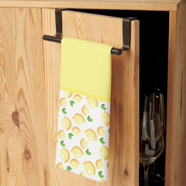 Kitchen Dish Towel-Lemons Towel (Thirds Fold)