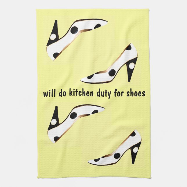 Kitchen Diva will work for shoes Towel (Vertical)
