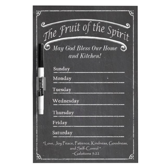 Kitchen Dry Erase Board Fruit of the Spirit #2 (Front)