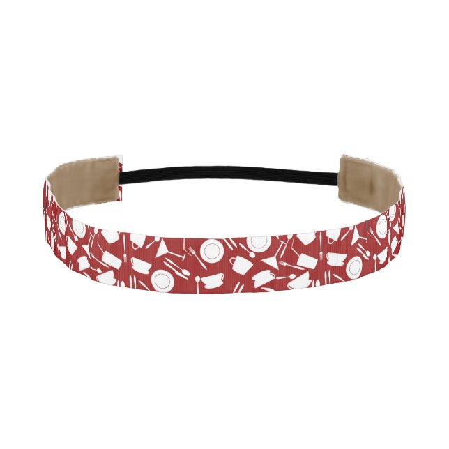 Kitchen Elements Pattern Athletic Headband (Front)