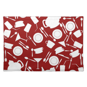 Kitchen Elements Pattern Cloth Placemat