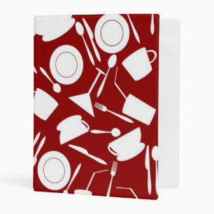 Kitchen Elements Pattern Mini Binder