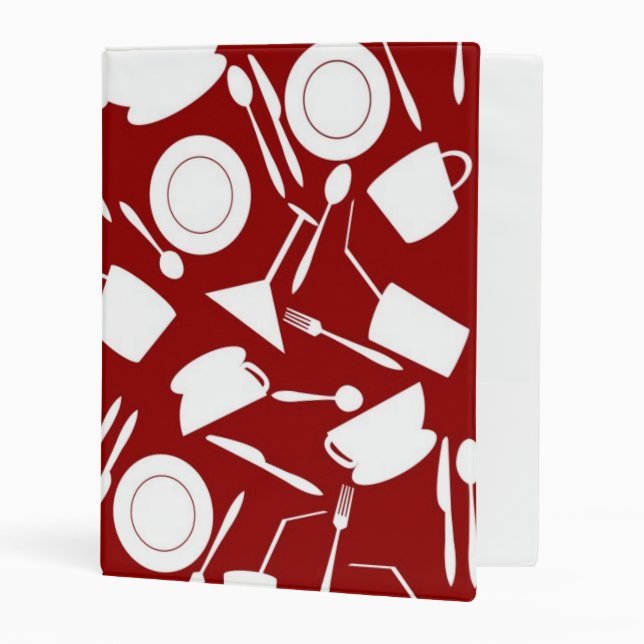 Kitchen Elements Pattern Mini Binder (Front/Inside)