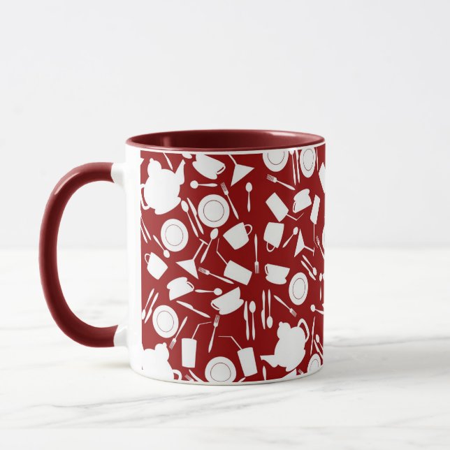 Kitchen Elements Pattern Mug (Left)