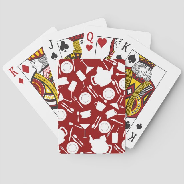 Kitchen Elements Pattern Poker Cards (Back)