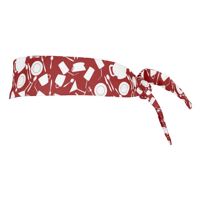 Kitchen Elements Pattern Tie Headband (Rotate 90)