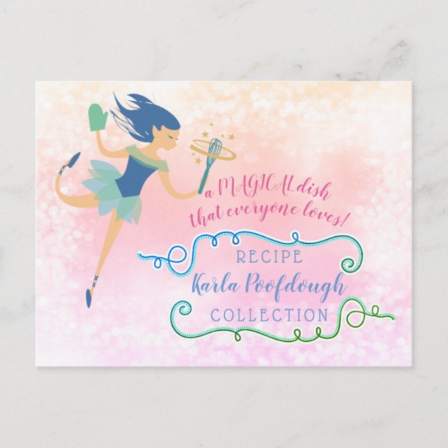 kitchen fairy magic cooking baking recipe card (Front)