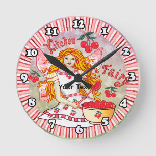 Kitchen Fairy Round Clock