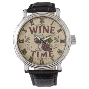 Kitchen Farmhouse Decor Wine Time Watch