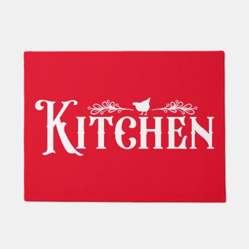 Kitchen Farmhouse Doormat with Chicken