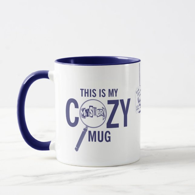 Kitchen Fatty Cozy Mystery Mug Deli Blue (Left)