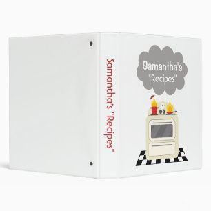 Kitchen Fire & Smoke Retro Stove Recipe Binder