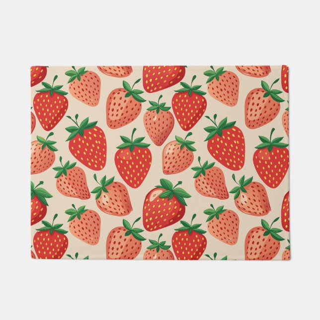Kitchen Floor Mat Strawberry Strawberries (Front)