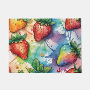 Kitchen Floor Mat Strawberry Strawberries