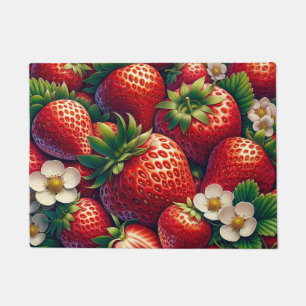 Kitchen Floor Mat Strawberry Strawberries
